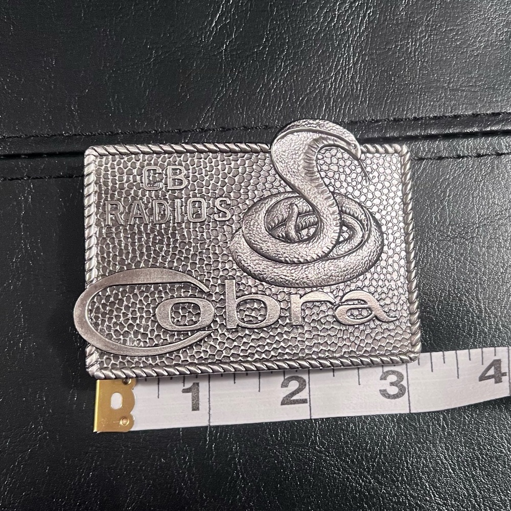 Metal CB Radio Cobra Belt Buckle